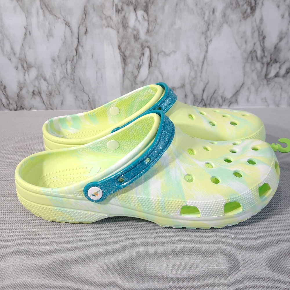 Crocs Margaritaville Men's Sandals Neon Green & Blue Size‎ M12